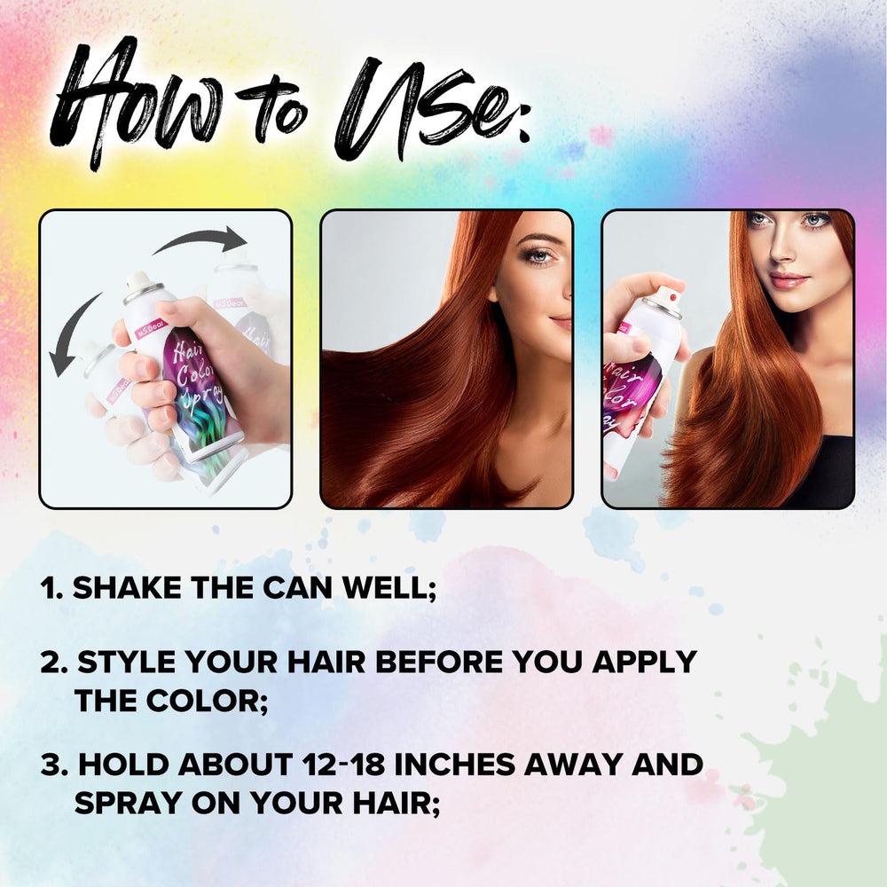 ROHVEMJ Gray Hair Spray Color adds a party-ready look to hair.
