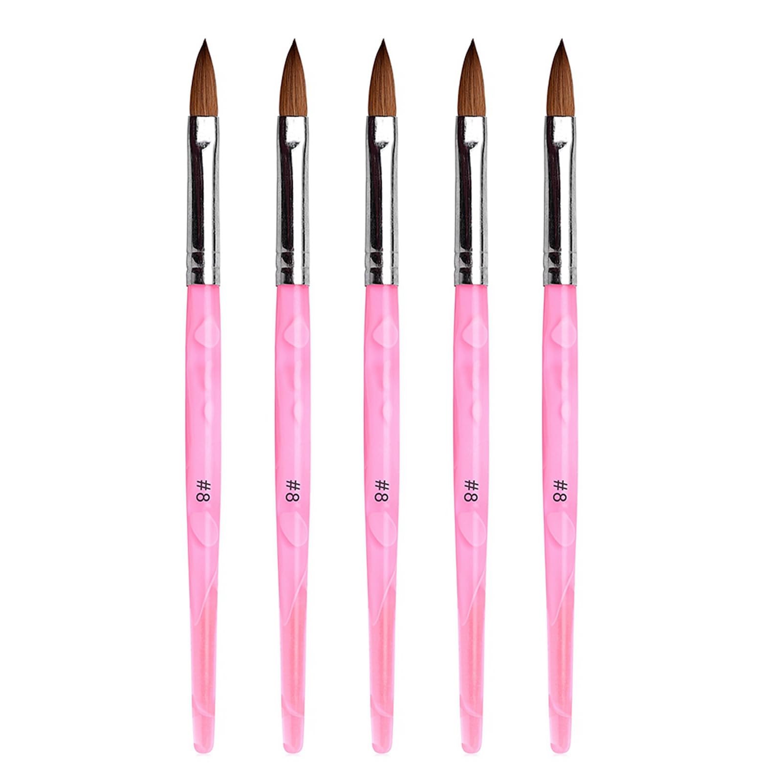 Rolabling Kolinsky sable nail art brush set showing fine tip for precise lines on nails.