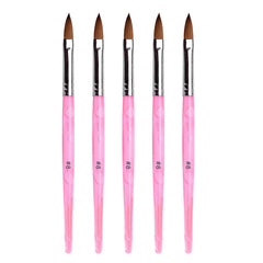 Rolabling Kolinsky sable nail art brush set showing fine tip for precise lines on nails.