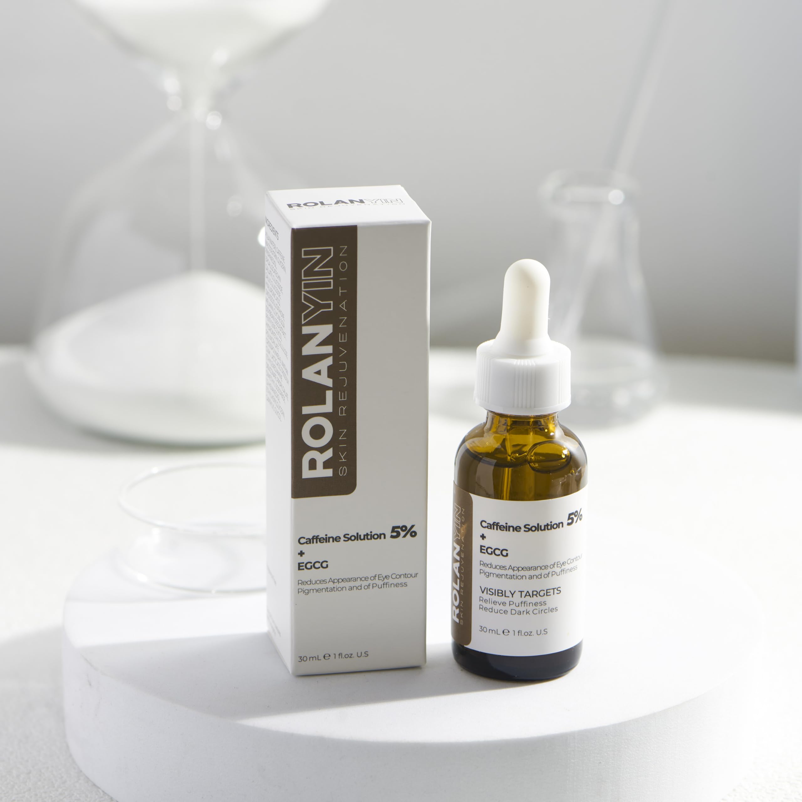 ROLANYIN eye serum packaging highlights fragrance-free formula