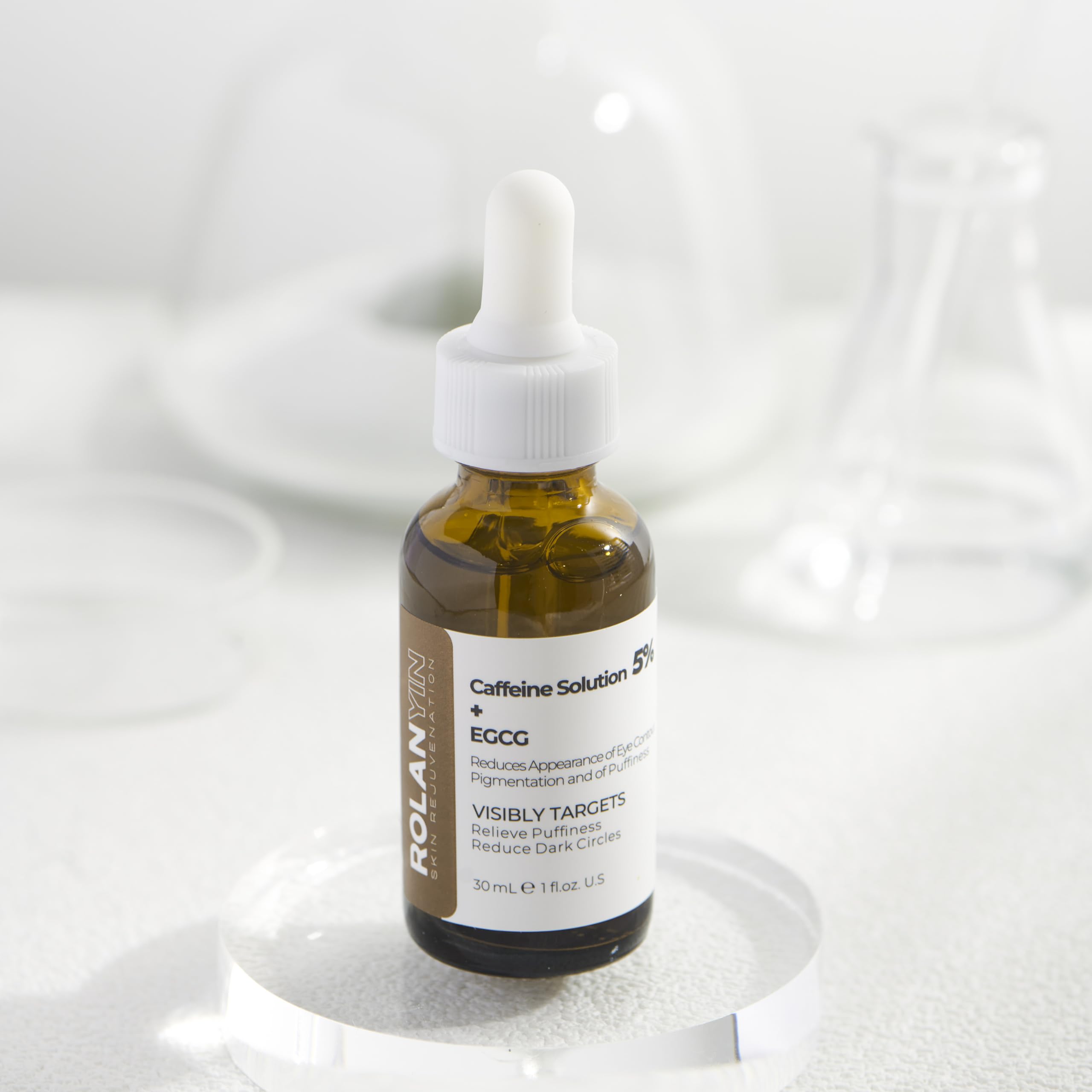 ROLANYIN eye serum pump bottle, easy to dispense and layer under makeup