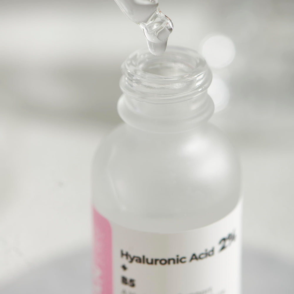 ROLANYIN serum applied to cheek showing lightweight non greasy finish