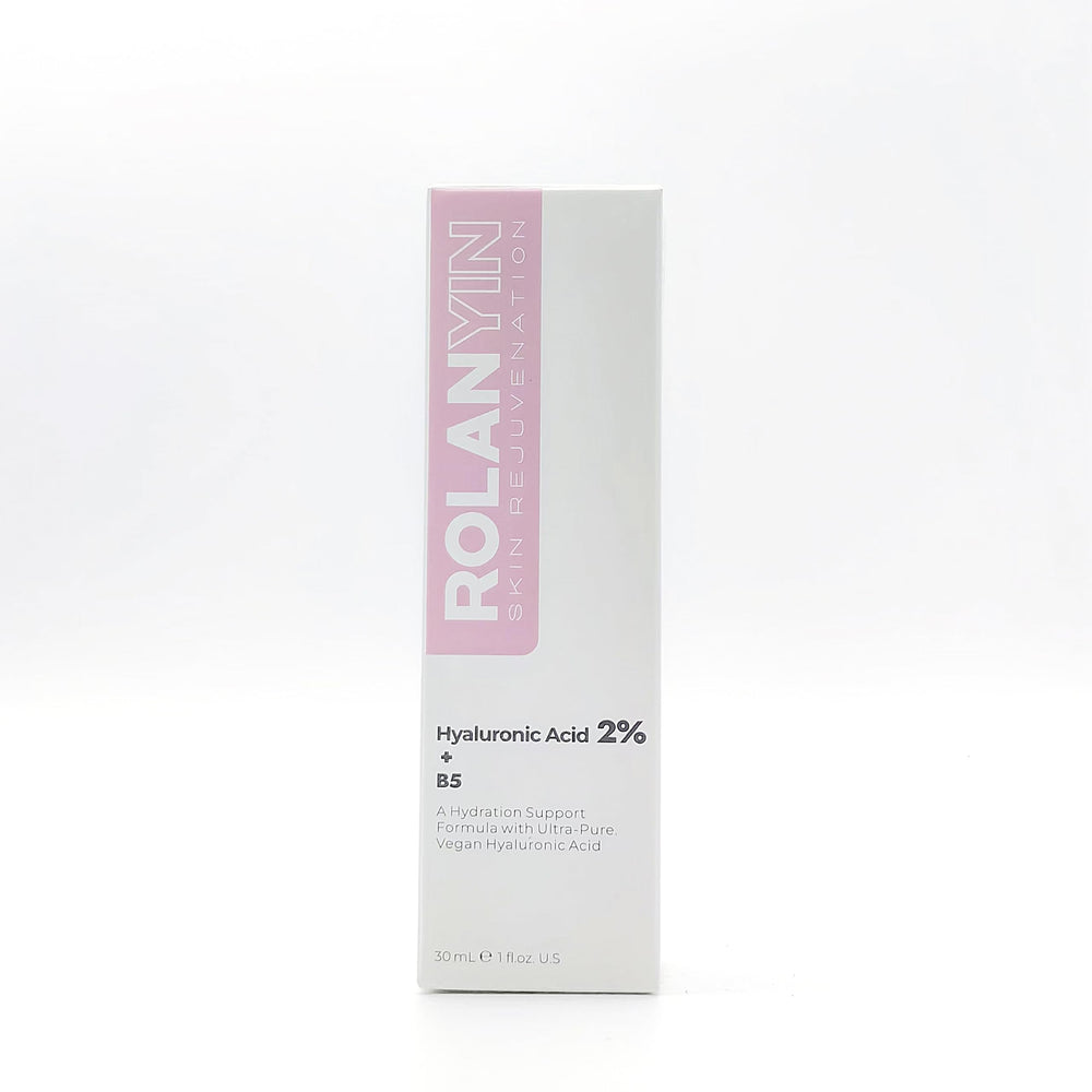 ROLANYIN serum being patted into skin after cleansing for hydration