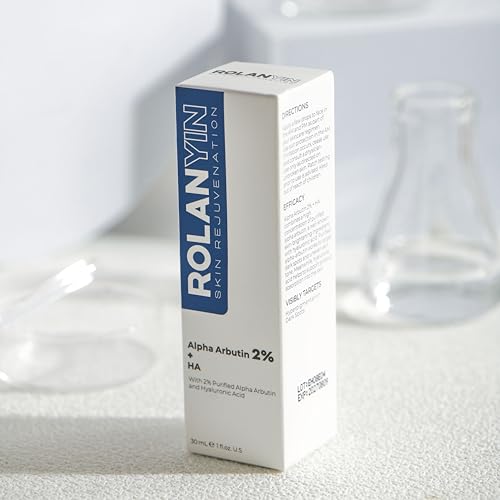 ROLANYIN Alpha Arbutin Serum targets fine lines with smooth texture.