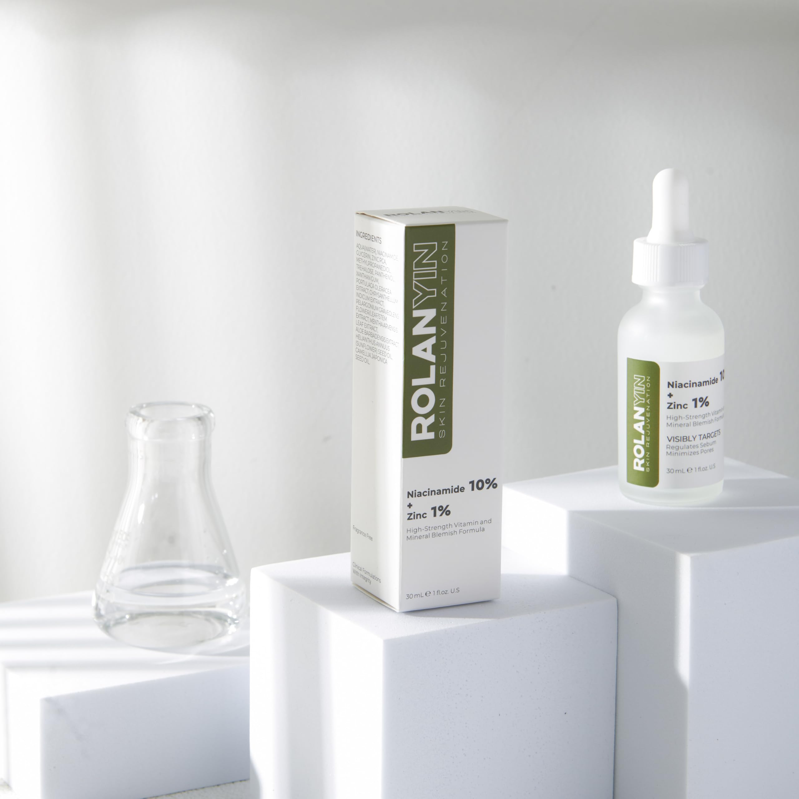 ROLANYIN serum pores minimized closeup illustrating refined texture
