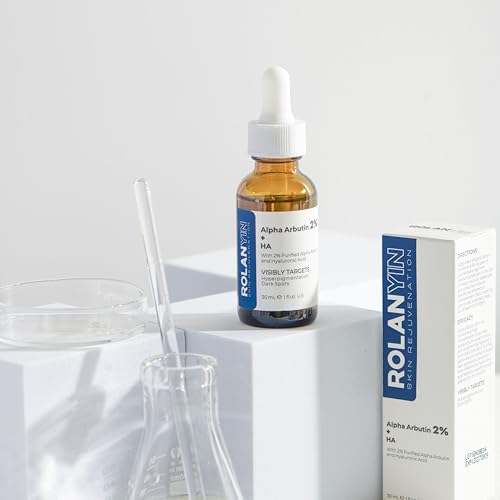 ROLANYIN Alpha Arbutin Serum texture close-up for gentle daily use.