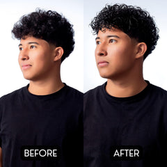 Close-up of Rolda Curl Cream pump dispenser for precise application.