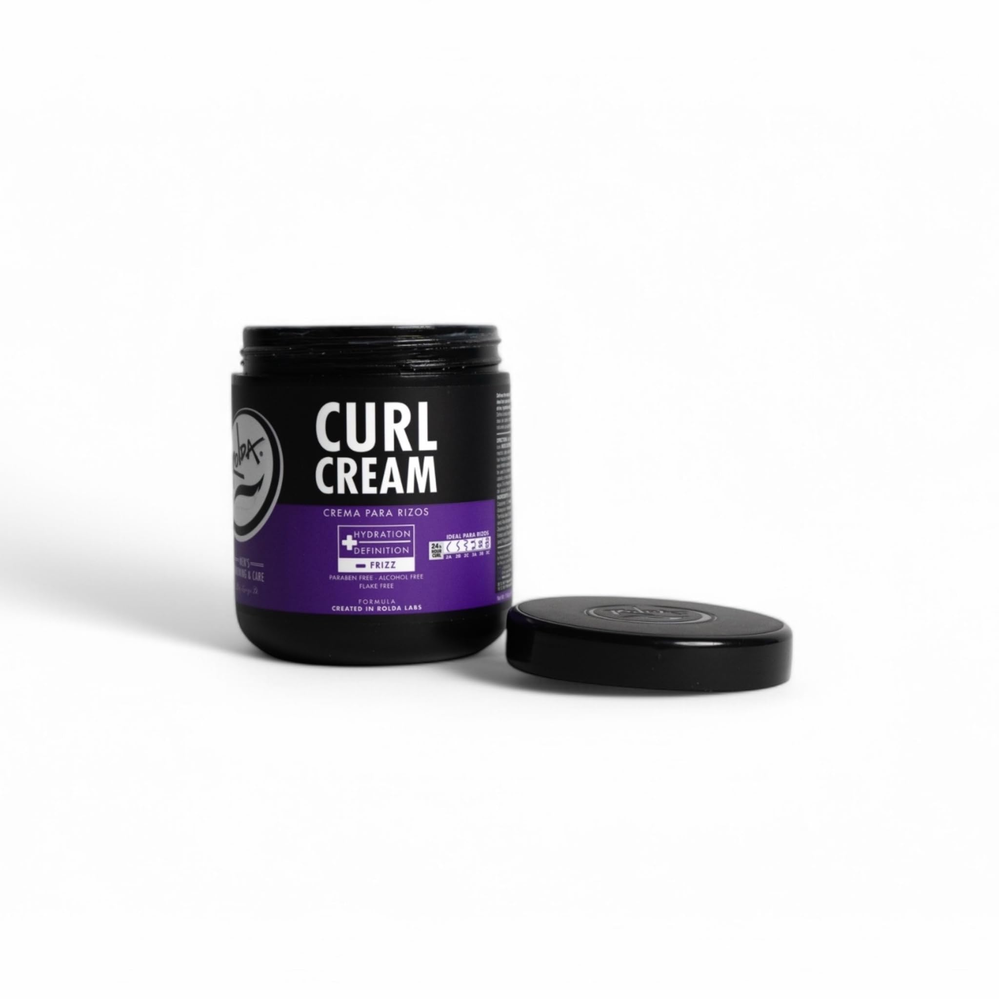 Rolda Curl Cream alcohol-free formula clean feel with masculine fragrance