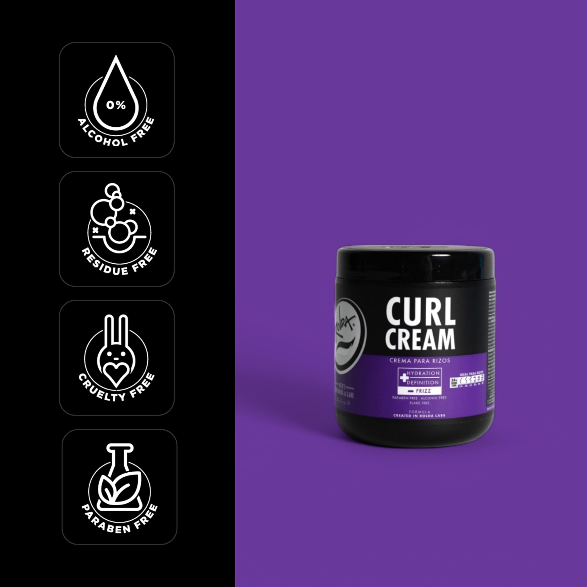 Rolda Curl Cream for men barber-inspired grooming for everyday styling