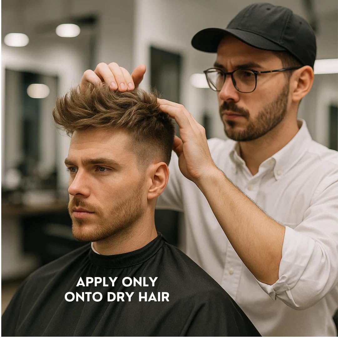 Rolda powder on dry hair demonstrates quick texture application