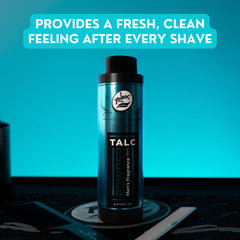 Rolda barber talc powder leaves a masculine scent after shaving