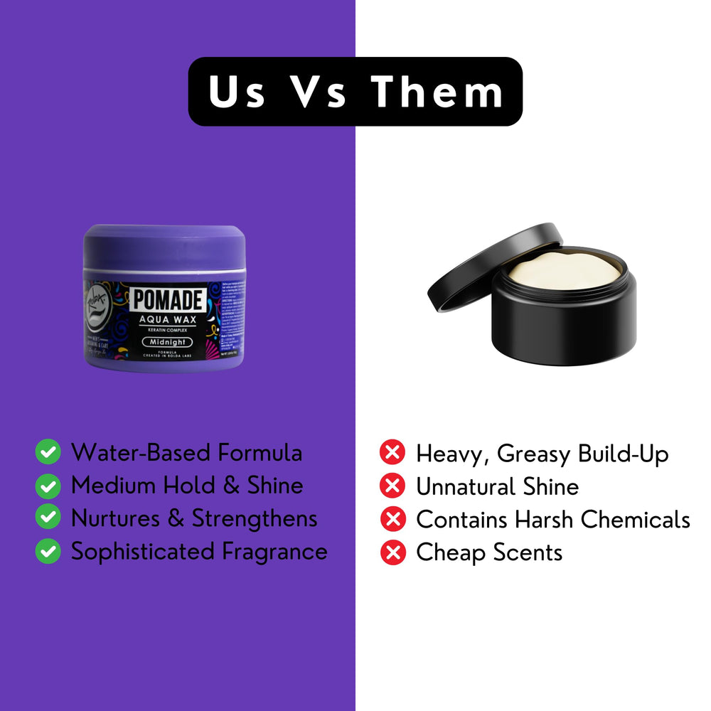 Rolda Midnight Hair Pomade keratin complex supports strand strength