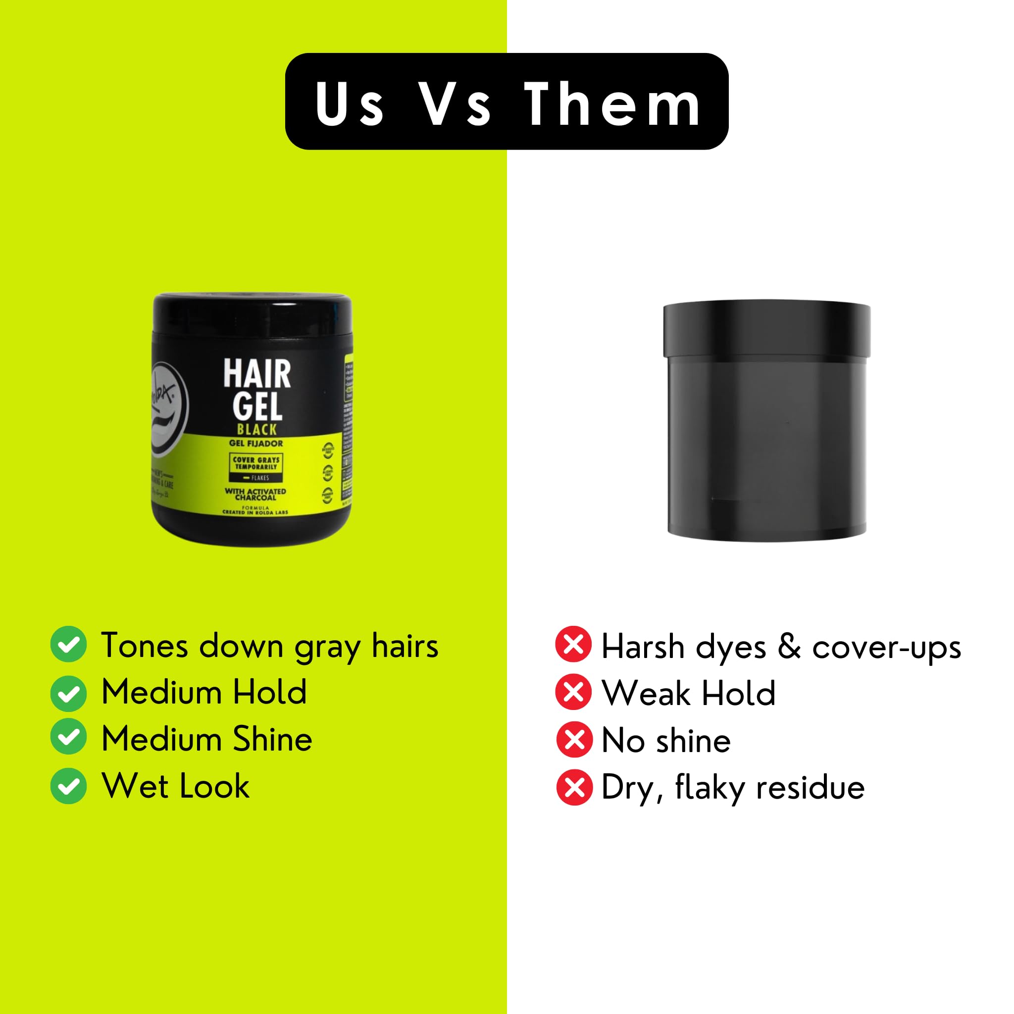 Rolda no-flake formula reduces residue for clean styling.