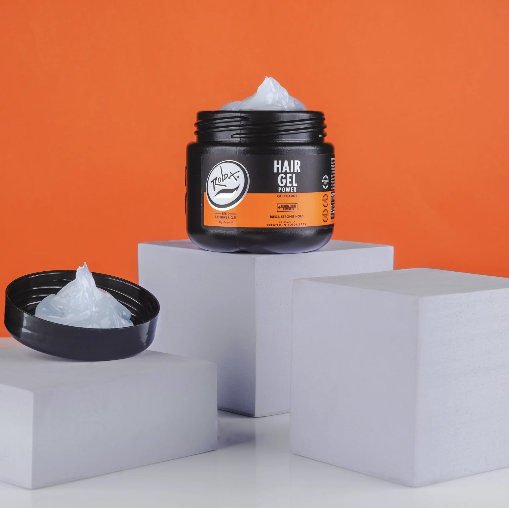 Rolda Power Strong Hold Gel pump enables easy, precise application.