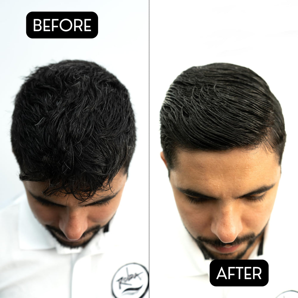 Rolda Power Strong Hold Gel provides high shine with a clean finish.