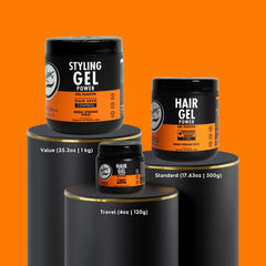 Rolda Power Strong Hold Gel texture close-up reveals smooth coverage.