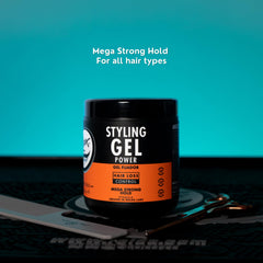 Rolda Power Strong Hold Gel delivers a glossy wet-look style.