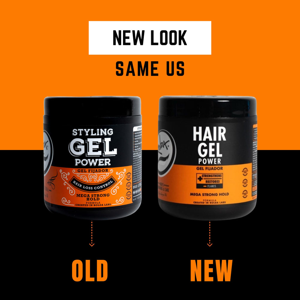 Rolda Power Styling Gel being pumped, ready for quick styling application.