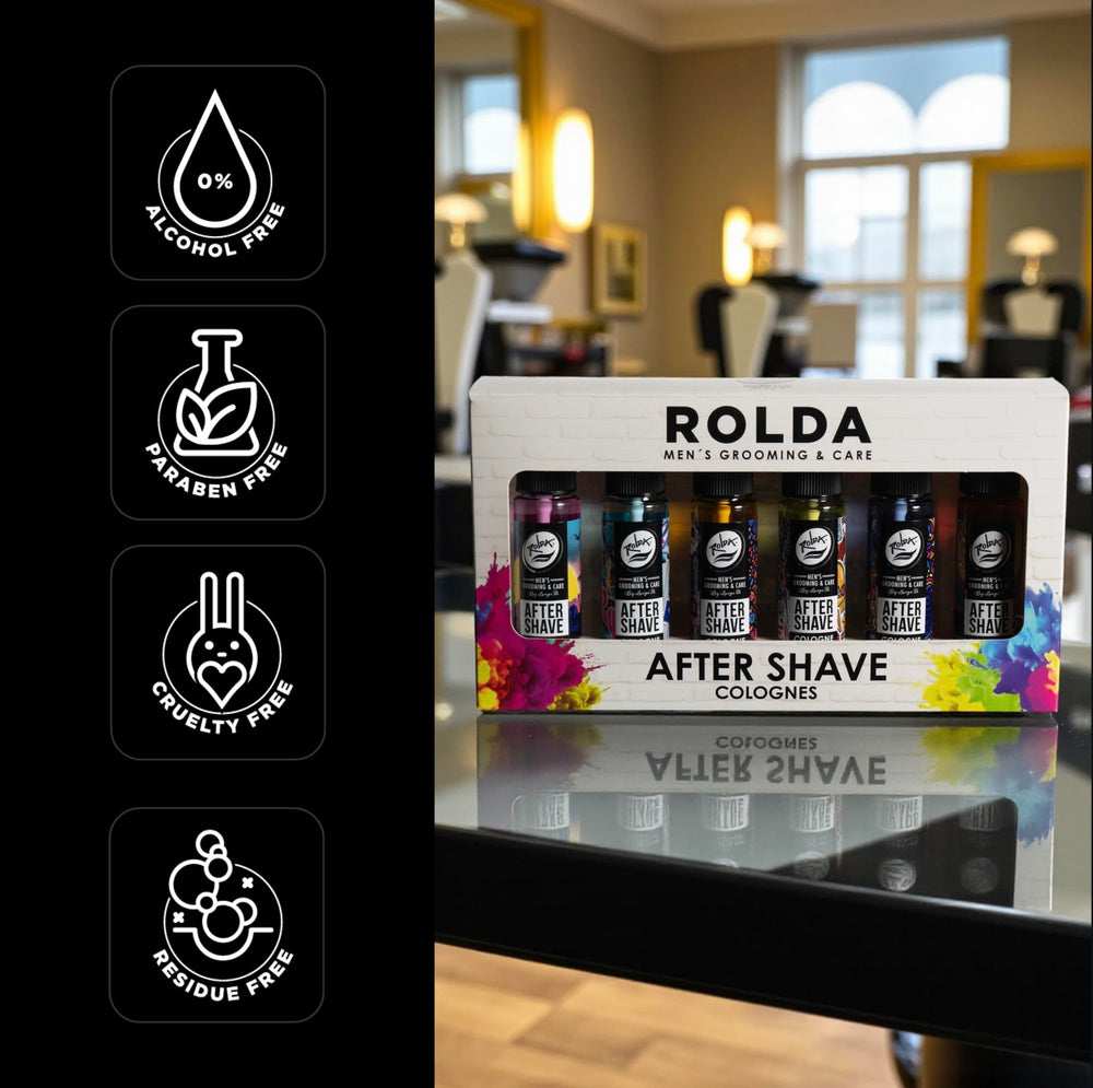 Rolda Urban Collection display emphasizing fragrance and daily use.