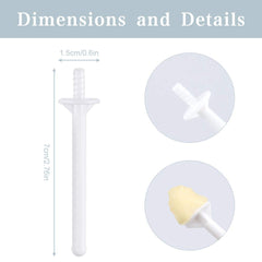 Rolybag disposable spatulas keep nostril grooming hygienic and mess-free.