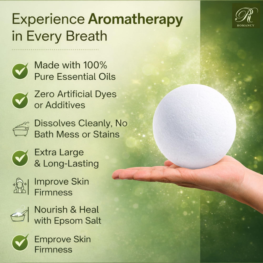 Romancy epsom salt bath bombs lavender arnica deliver soothing aroma in a relaxing soak.