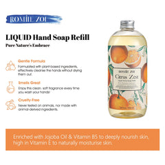 ROMIIE ZOI refill pour demonstrates easy portioning for a gentle cleanse