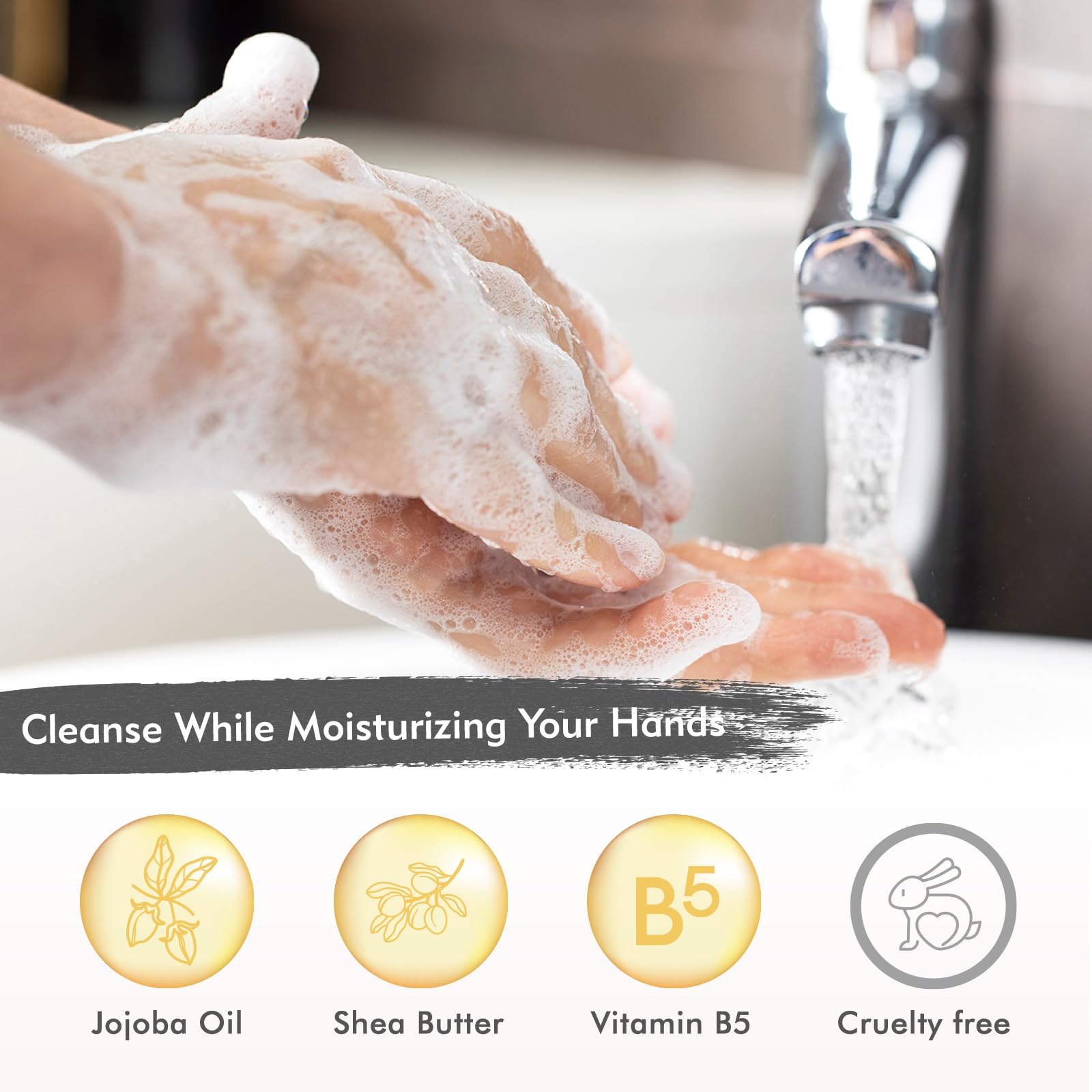 ROMIIE ZOI eucalyptus-mint lather close-up shows rich cleansing foam