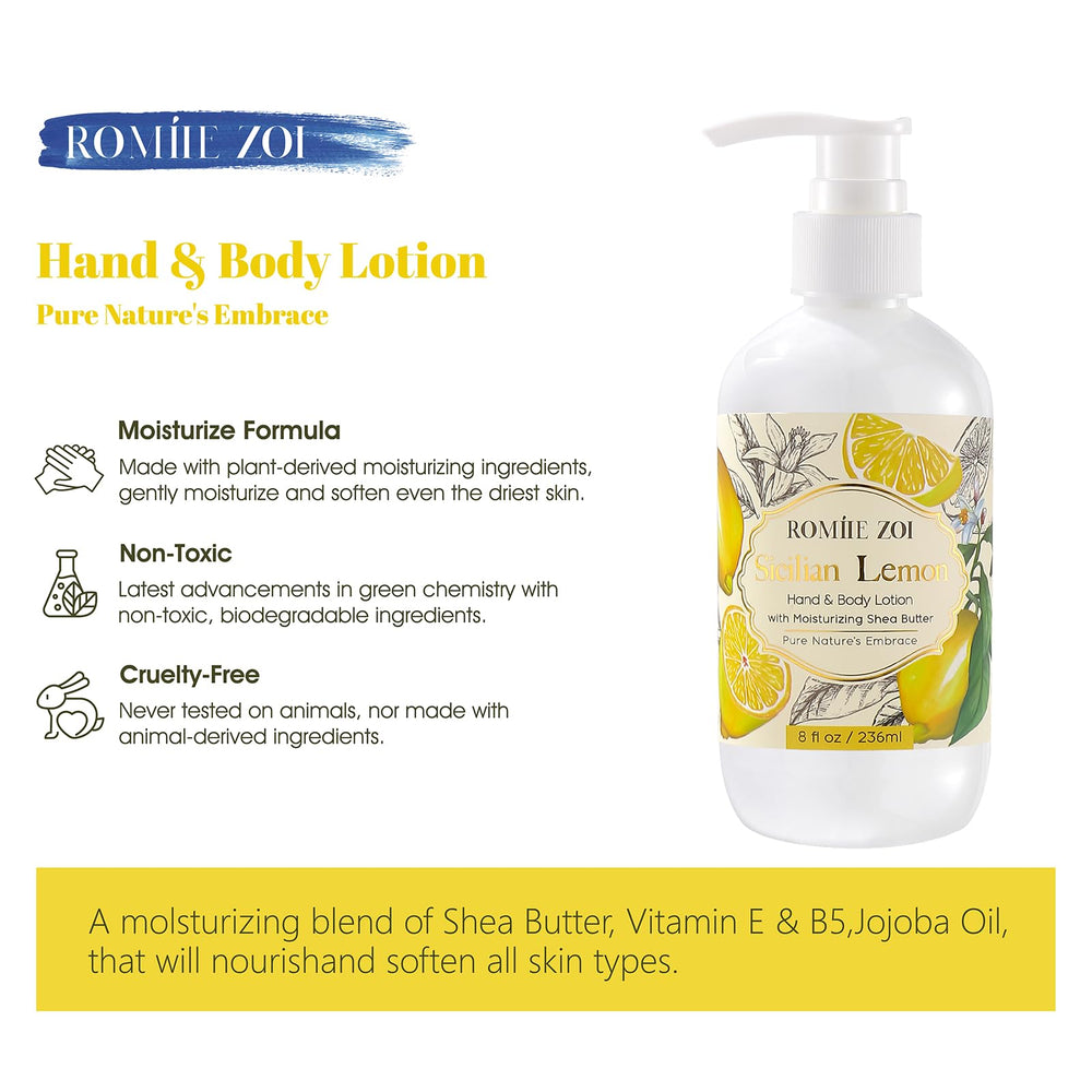 ROMIIE ZOI lotion label close-up highlights natural ingredients and fragrance