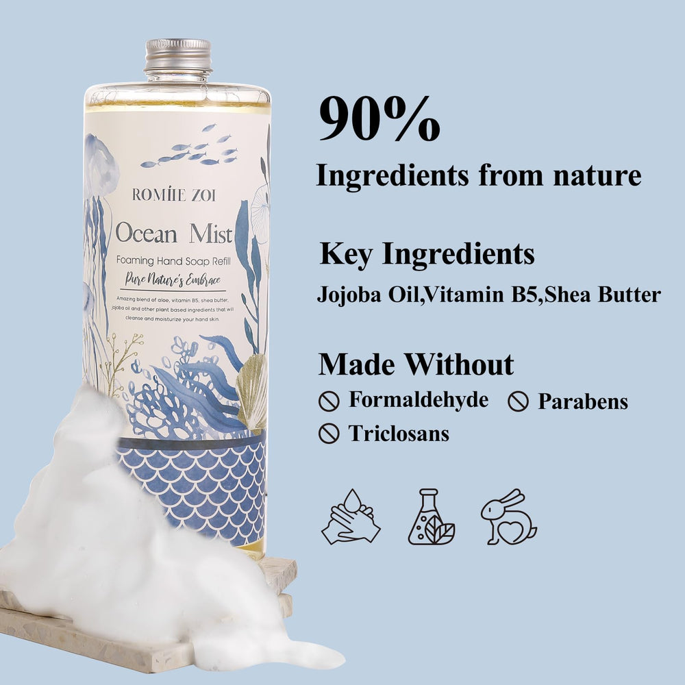 ROMIIE ZOI no parabens cruelty-free formula promotes safer daily cleansing.