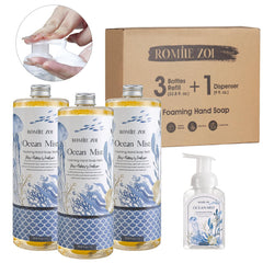 ROMIIE ZOI Ocean Mist foaming hand soap refill delivering long-lasting clean and moisture.