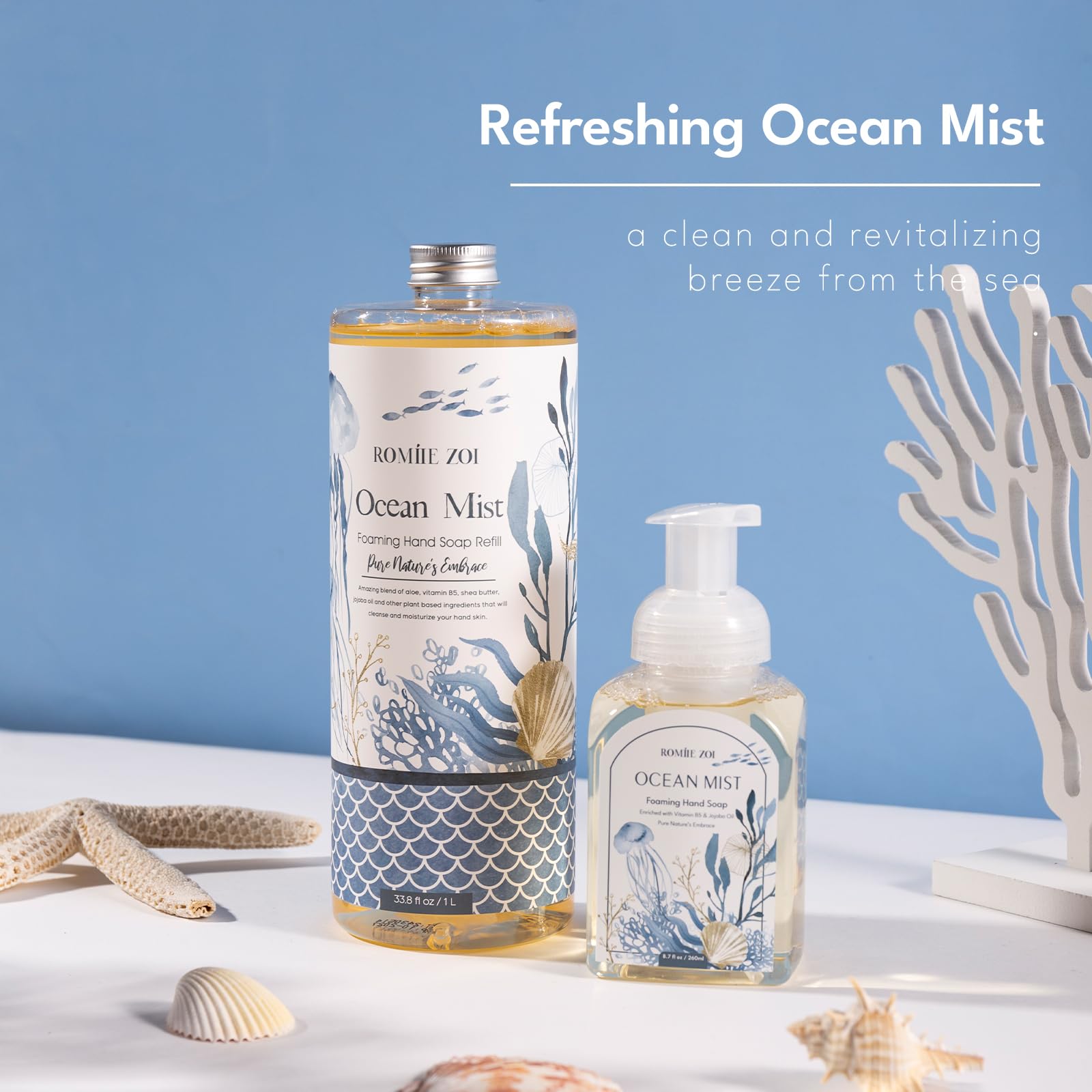 ROMIIE ZOI rich foam lather provides luxurious hand washing experience.