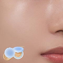rom&nd Bare Water Cushion puff-application demonstrates quick moisture boost for fresh skin.