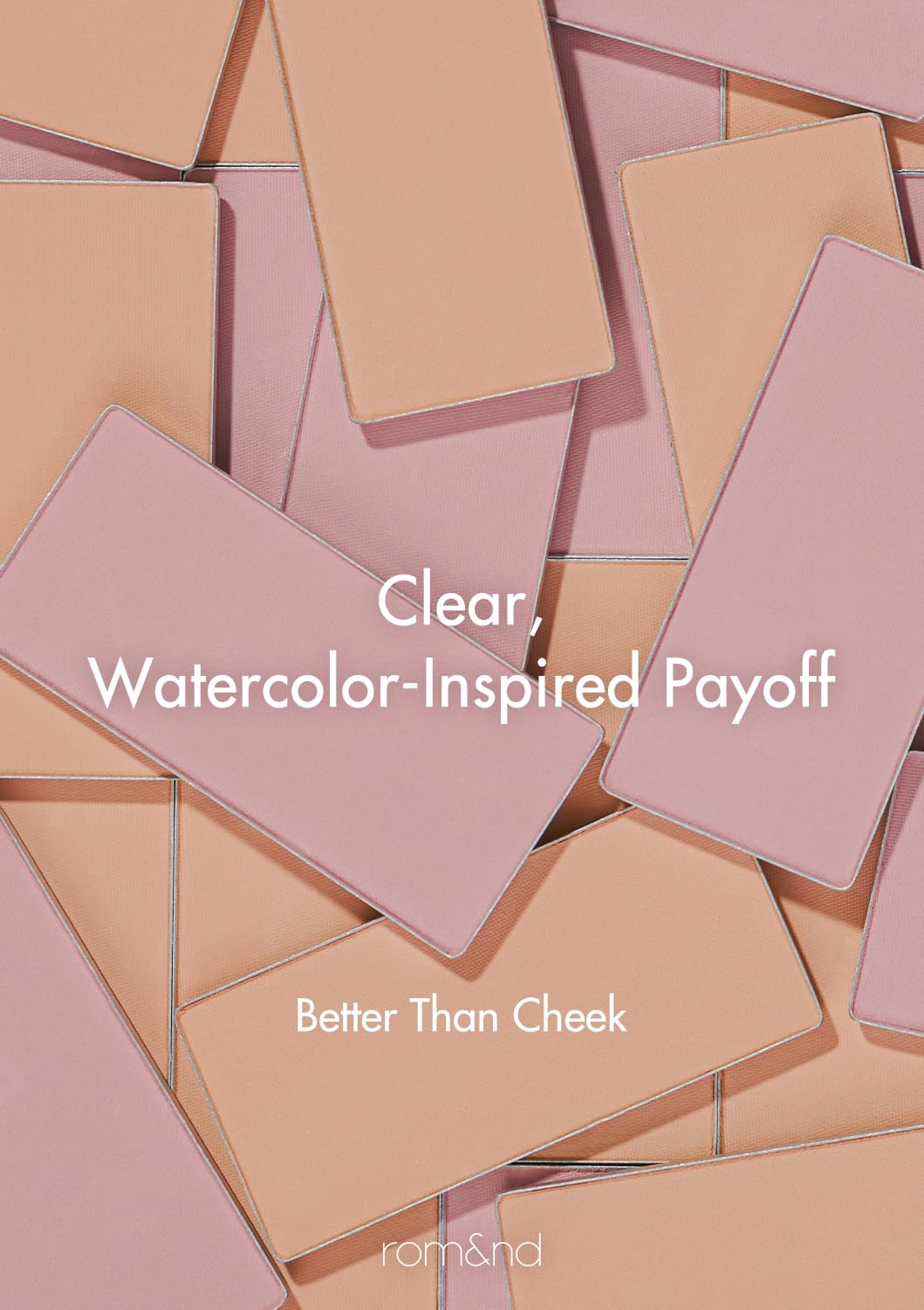 rom&nd Peach Chip swirl demonstrates buildable radiance for delicate cheek glow