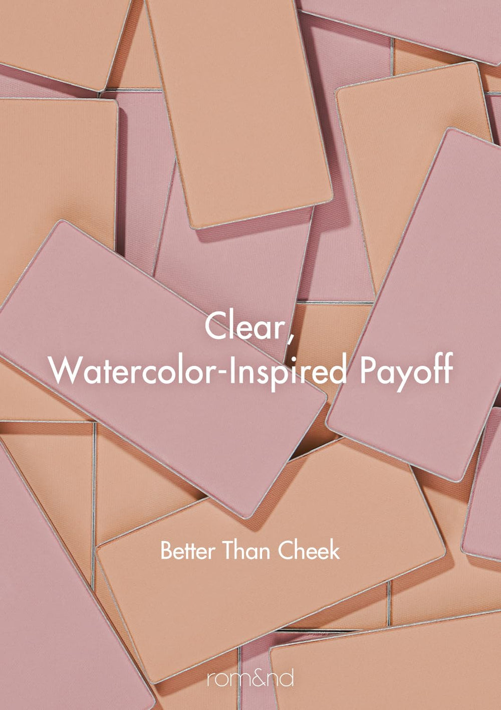 rom&nd Peach Chip swirl demonstrates buildable radiance for delicate cheek glow