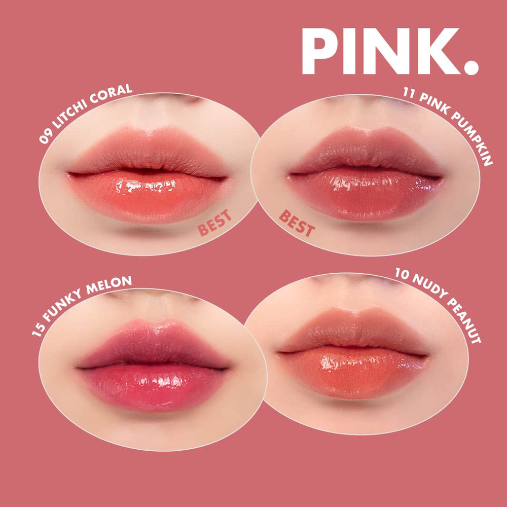 romnd Fruit Lip Mulled Peach shade enhances warm autumn makeup looks.