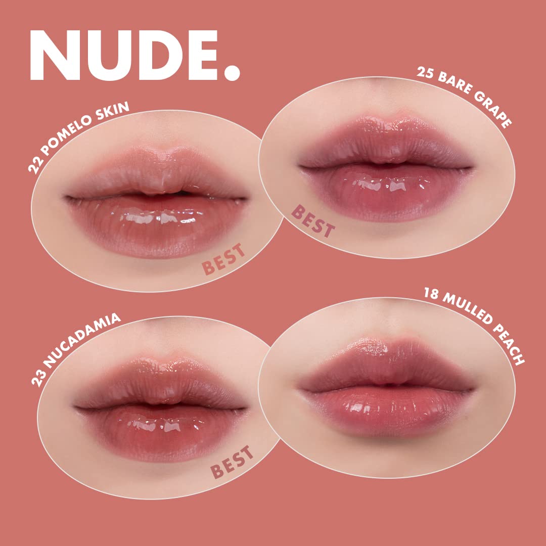 romnd Fruit Lip Juicy Lasting Tint adds candy coated gloss sheen.