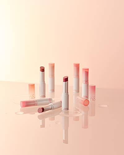 rom&nd Glasting Melting Lip Balm 04 Vegan tinted balm demonstrates natural tint with plant-based care.