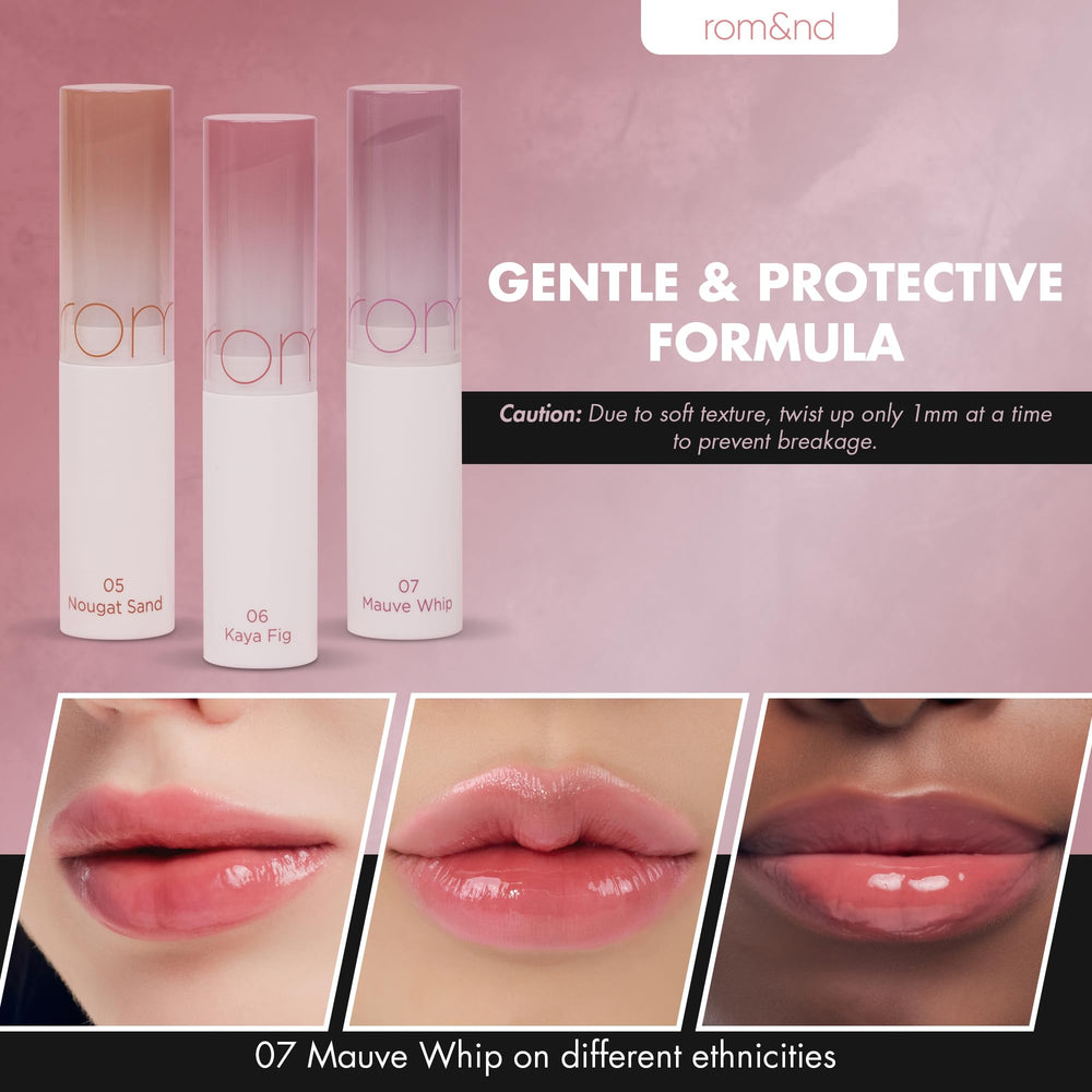 rom&nd Lip Balm Protective Formula forms a gentle moisture barrier.