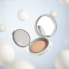 Rom&nd Nu Zero Cushion 02 Pure 21 puff on compact for quick base application