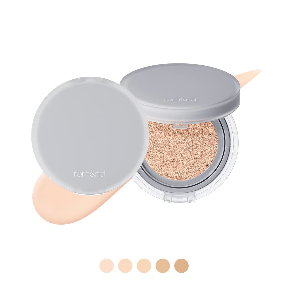 Rom&nd Nu Zero Cushion compact image highlights portability for on-the-go touch-ups.