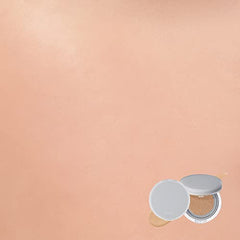 Rom&nd Nu Zero Cushion 05 Sand 25 swatches on cheek demonstrate shade versatility.