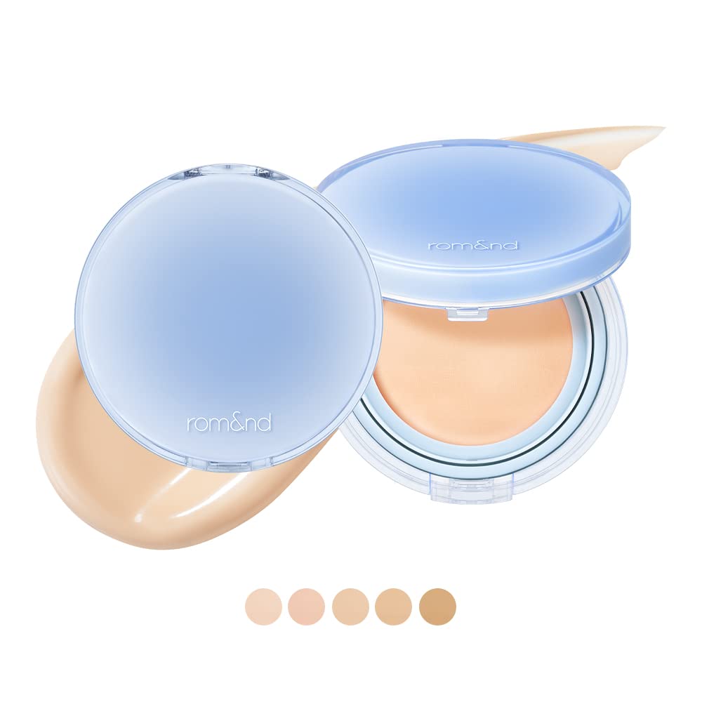rom&nd Bare Water Cushion vegan-ingredients label communicates gentle, plant-based care.