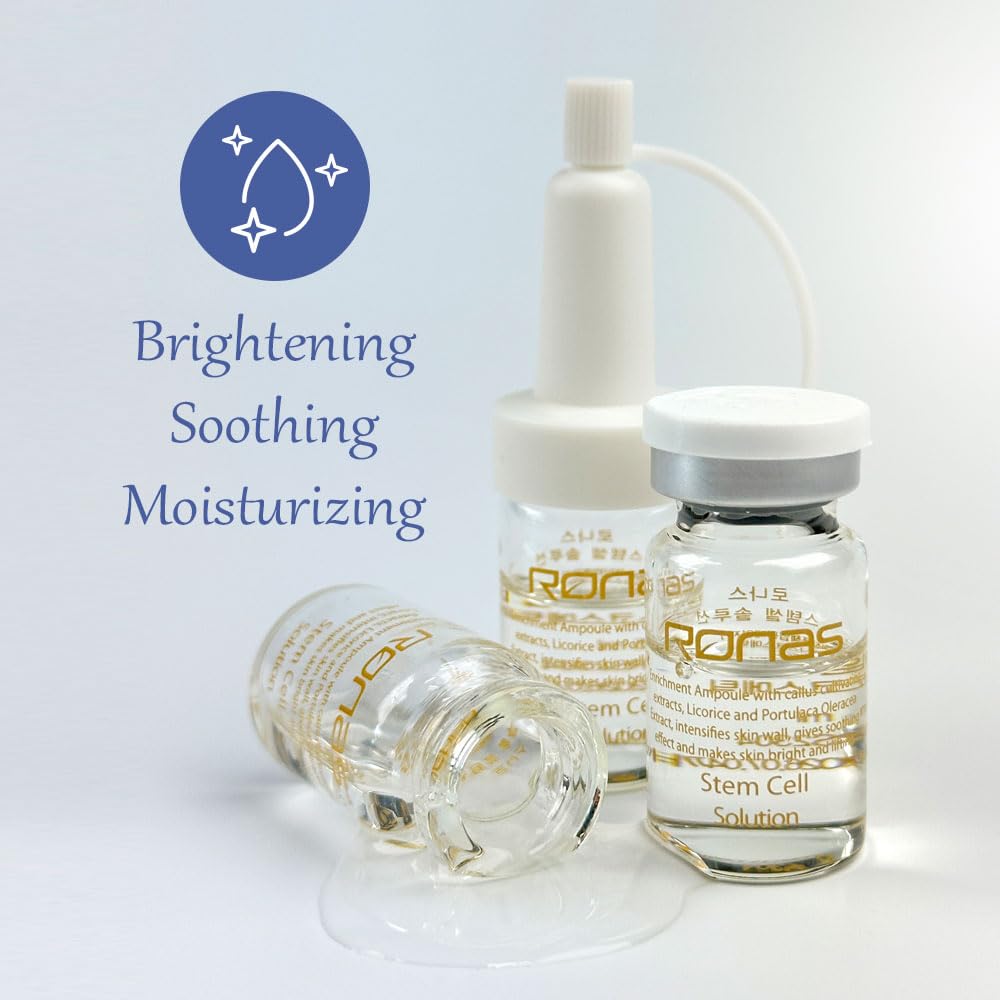 Ronas Stem Cell Solution application on skin helps even texture and smoothness.