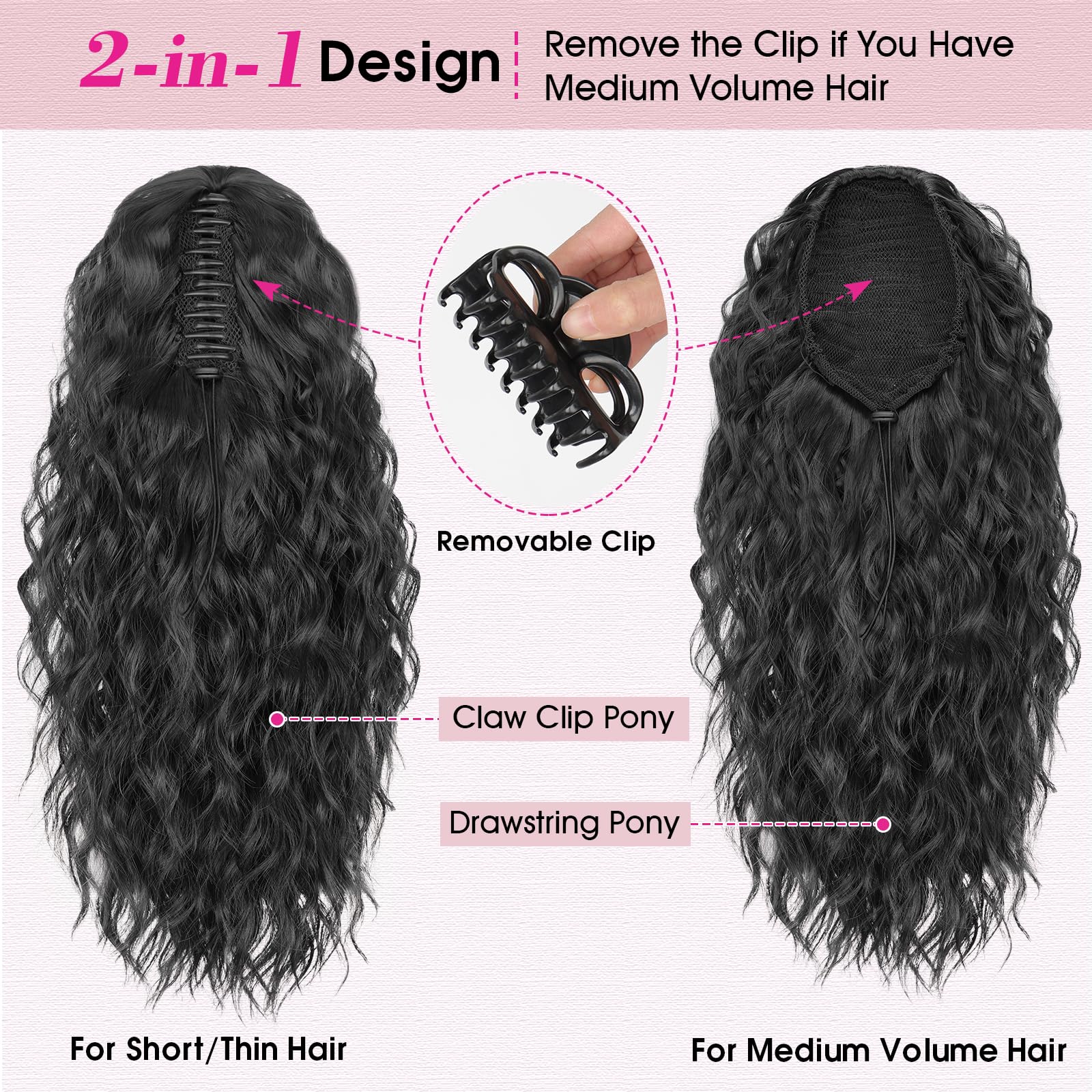 RONTAYA multi-layered hair tail design for natural movement.