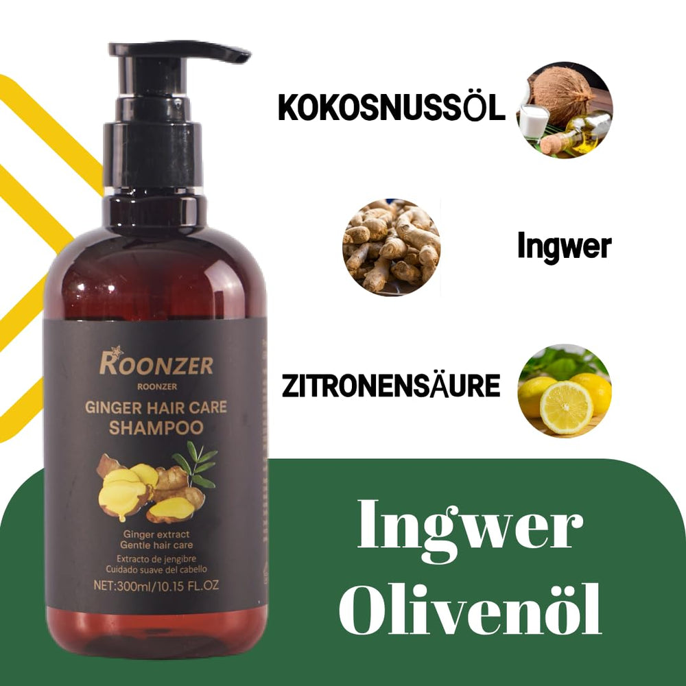 ROONZER Ginger Shampoo frizz-control focuses on smoother, more manageable hair