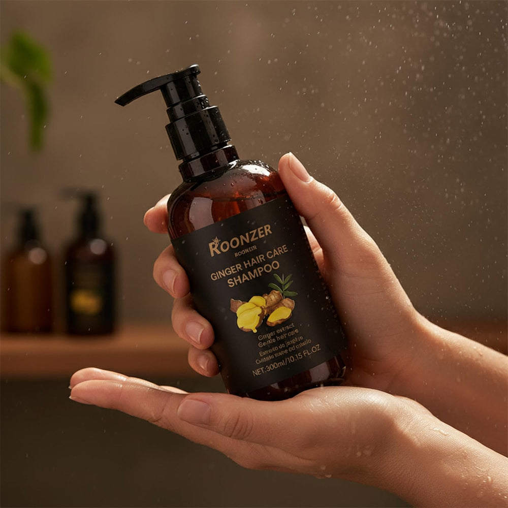 ROONZER Ginger Shampoo refresh-scent conveys natural ginger aroma for revitalizing wash