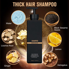 Root Activator Shampoo natural ingredients banner highlighting natural formula