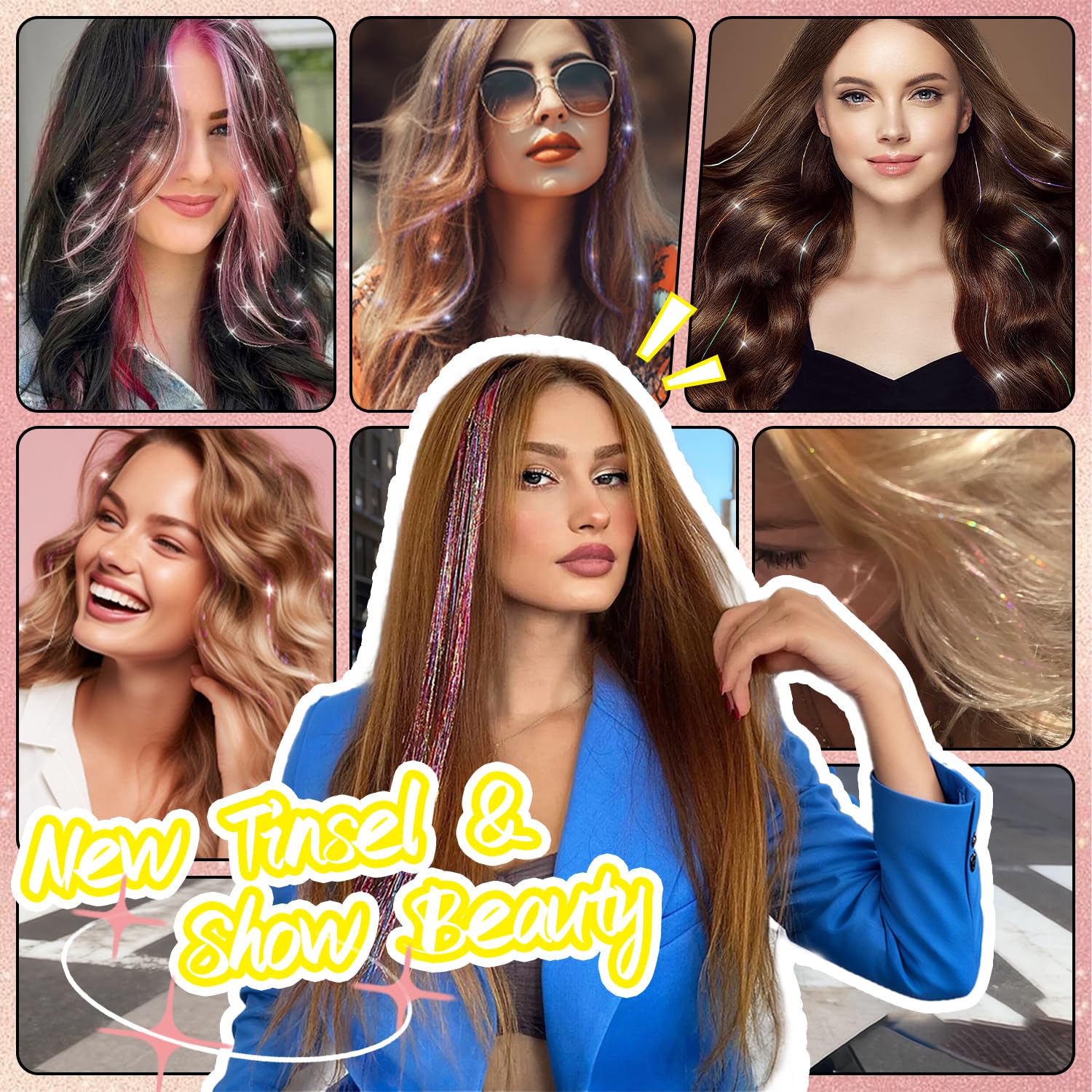 Rootoo 24inch gold tinsel extensions for bold looks