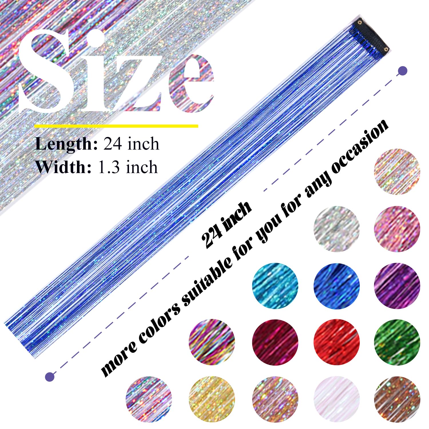 No tools needed; quick clip-in application for instant shimmer