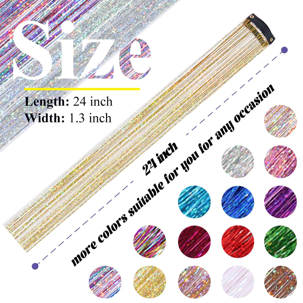 Rootoo gold sparkles tinsel hair kit for festival outfits